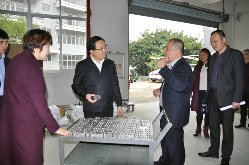 Чэньцзян районный секретарь Ван Wencai проверил Ruima Electric Manufacturing (Фуцзянь) Co., Ltd.